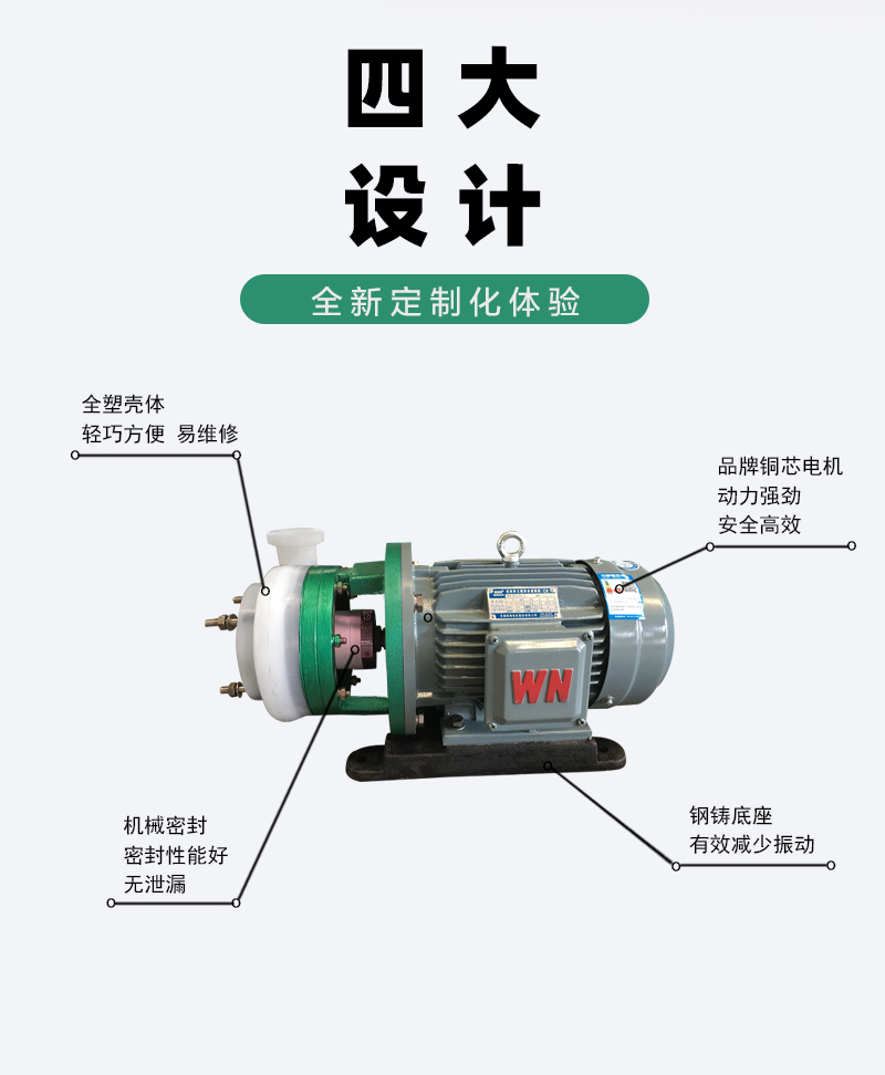 氟塑料合金離心泵特點