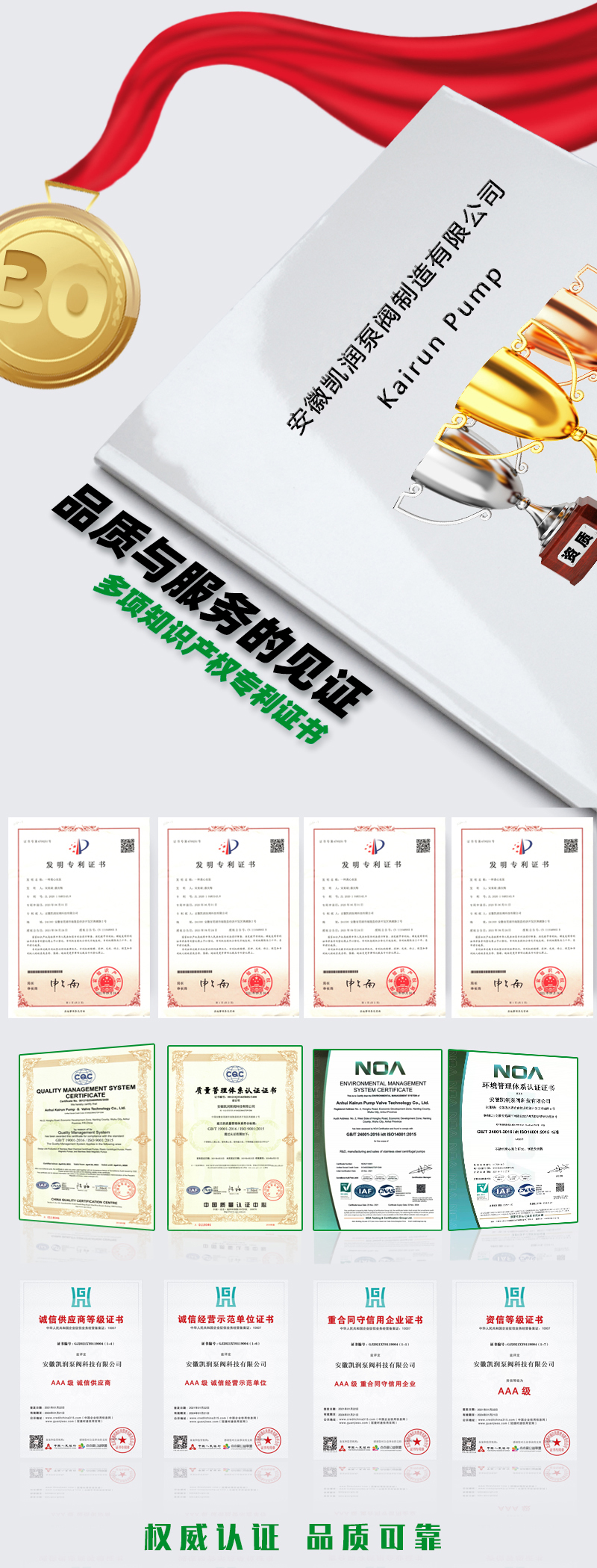 氟塑料磁力泵品質榮譽