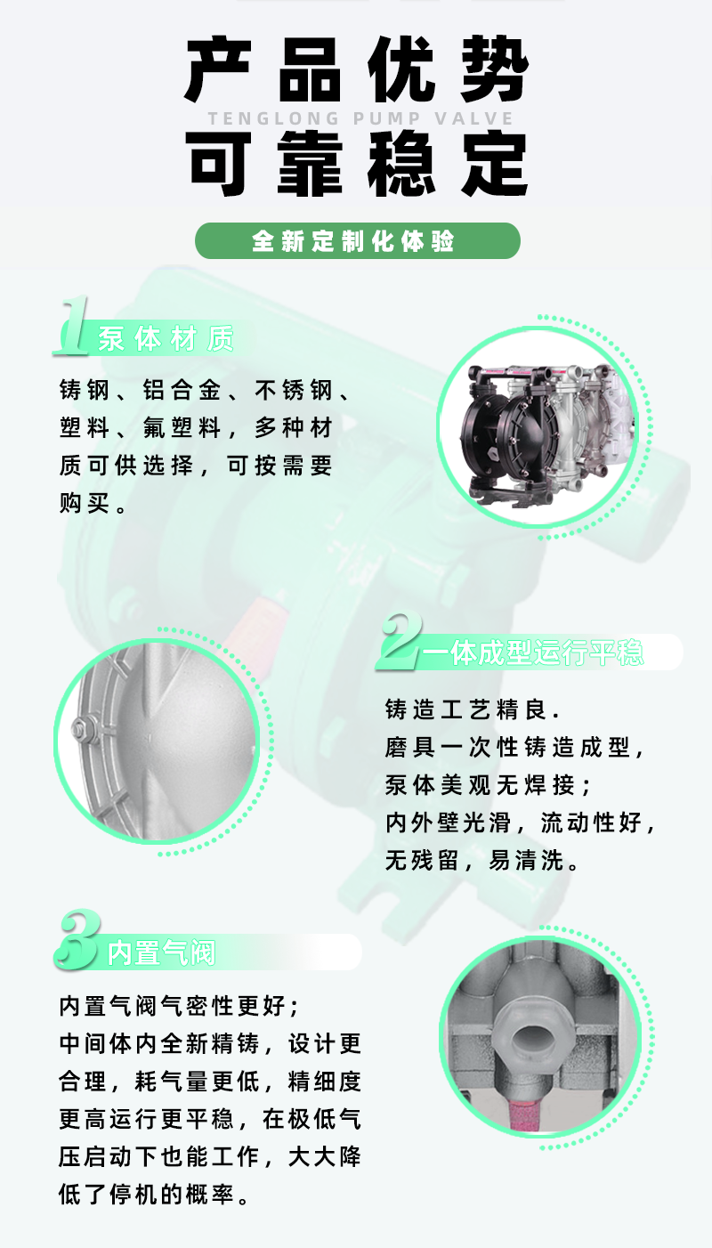 氣動隔膜泵特點