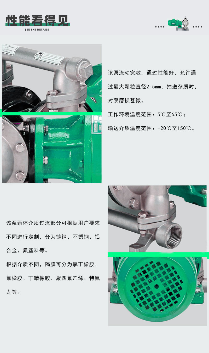 電動隔膜泵性能